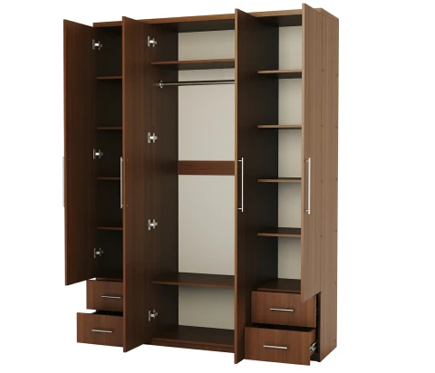 Шкаф четырехдверный Мелодия МКЯ2-43 120х60 орех